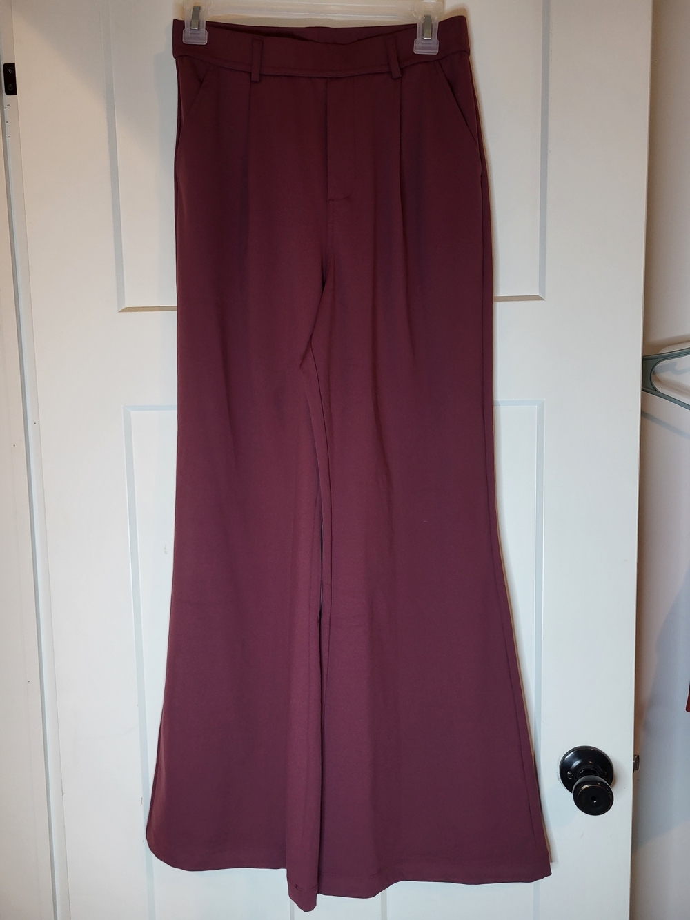 HALARA Boot-Cut Dress Pants in Wine